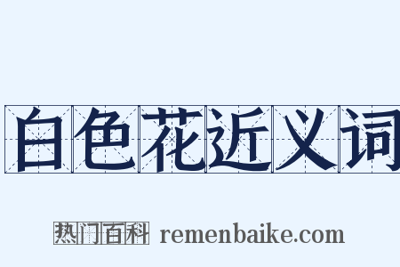 白色花近义词是什么意思的图片